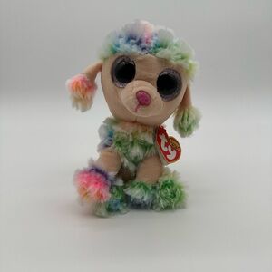 Ty Beanie Boos - RAINBOW the Tie Dyed Poodle Dog (6 Inch)